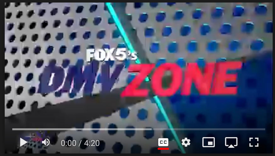 Fox5 DMV Zone title screen